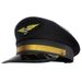 Cappello militare con parte superiore piatta, ricamato, stile marinaio, bianco, blu navy_voghion.com