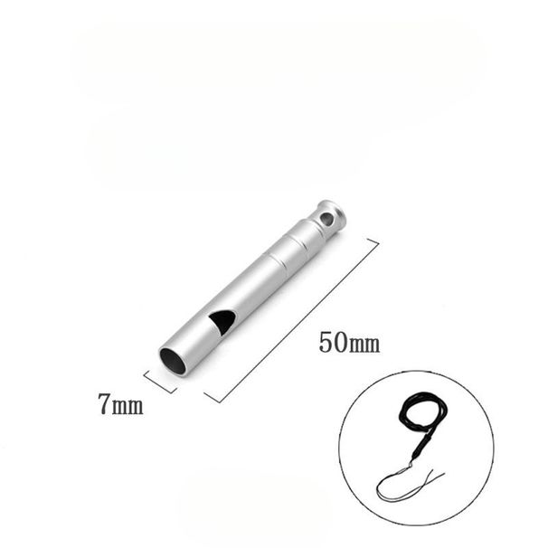 Outdoor Survival Titanium Alloy Whistle High Frequency Mountaineering Emergency Drill Training Competition Portable_voghion.com