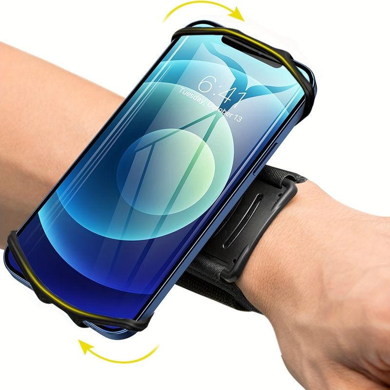 [Hot sales]Wrist band phone stand for iPhone 15/ 14/ 13/ Pro Max/ Pro/ Mini/ 12/ 11/ SE 2020/ XS/ XR/ x/ 8/ 7/ Plus 360 ° swivel forearm strap_voghion.com
