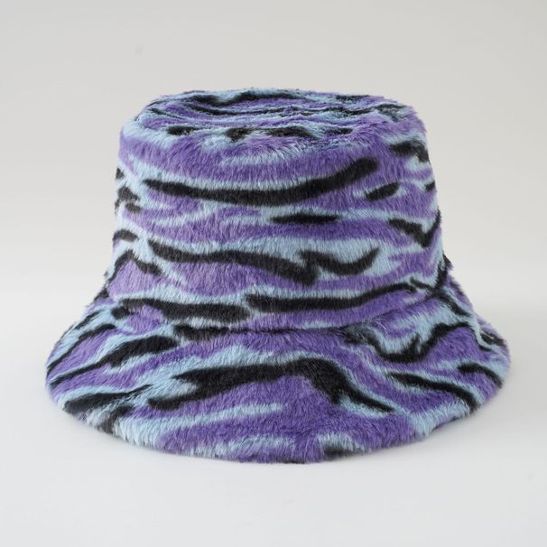 2022 autunno e inverno nuovo cappello da pescatore caldo in peluche a righe alla moda da donna con bacino spesso tendenza moda_voghion.com