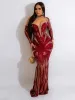 Casual φορέματα IDress 2023 Quality Drilling Diamond Sequin Φόρεμα Κομψό Γυναικείο Μακρύ Maxi Bodycon Party Club Night_voghion.com