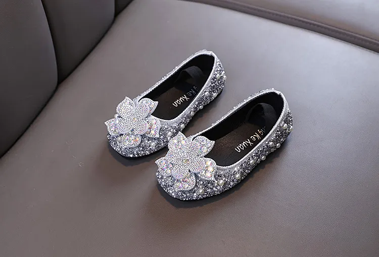 Dziewczynka Dziewczynka Księżniczka Diament Pojedyncze Buty Buty do Tańca Pokazowego_voghion.com