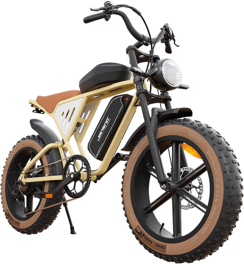 JANSNO Bicicletă electrică pentru adulți 20 inchi x 4,0 motor fără perii 750 W, baterie dublă detașabilă 48 V 34 Ah, croazieră ultra lungă_voghion.com