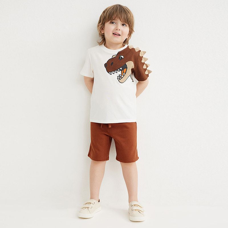 Mère enfants été garçons sport T-shirt deux pièces ensemble pour enfants tricoté costume à manches courtes bébé vêtements pour enfants en gros_voghion.com