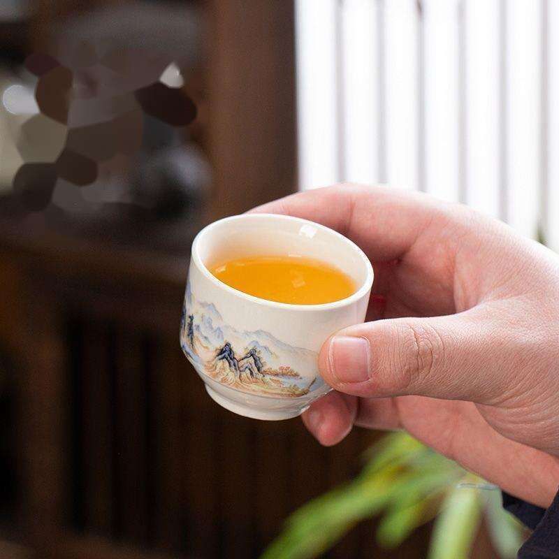 Kung Fu Automatic Lazy Stone Grinder Set, Household Ceramic Pot, Japanese Office Tea Cup_voghion.com