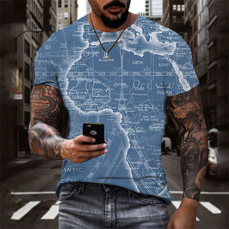 Herren-T-Shirt, klassisches 3D-gedrucktes T-Shirt, Sommer, kurzärmeliges Hip-Hop-T-Shirt, Straßenkleidung, neutral_voghion.com