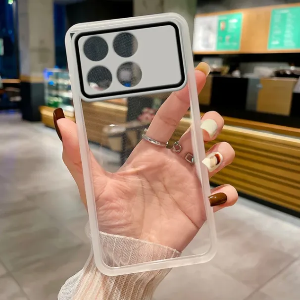 Einfache, schöne Telefonhülle für Poco F6 Pro, vollständiger Kameraschutz, Anti-Fall-transparente, weiche Abdeckung_voghion.com