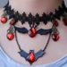 Collier en dentelle motif chauve-souris pour femme, accessoire créatif pour Halloween_voghion.com