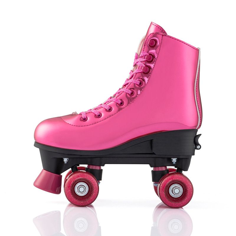 Neue modische, bequeme zweireihigen Rädern für Herren und Damen, verstellbare mit vier Rädern, farbige Rollschuhe_voghion.com