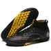 Scarpe da calcio alte da uomo con suola chiodata in gomma e superficie in erba artificiale_voghion.com
