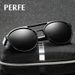 PE209 New Hollow Polarized Mirror High Definition Coating Polarized Sunglasses Circular Sunglasses_voghion.com