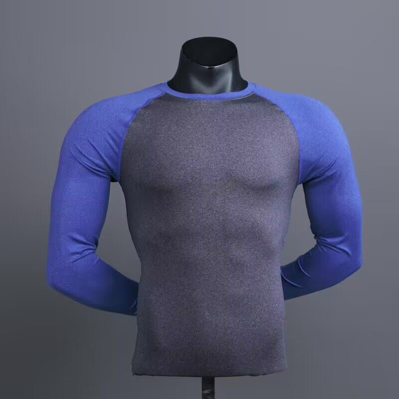 Men's Clothing Long-Sleeved Sports Tights Bottoming Shirt Quick-Drying Breathable Fitness Clothes Running Clothes Training Clothes_voghion.com