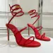 Rhie stiletto sandals 95mm Evening women's high heels Ankle Wraparound designer factory shoe With box Large size shoes_voghion.com