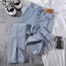 Dametøj Front slids flared jeans til kvinder Koreansk stil ny lille størrelse høj talje stram elastik lige gulv længde flared bukser til kvinder_voghion.com