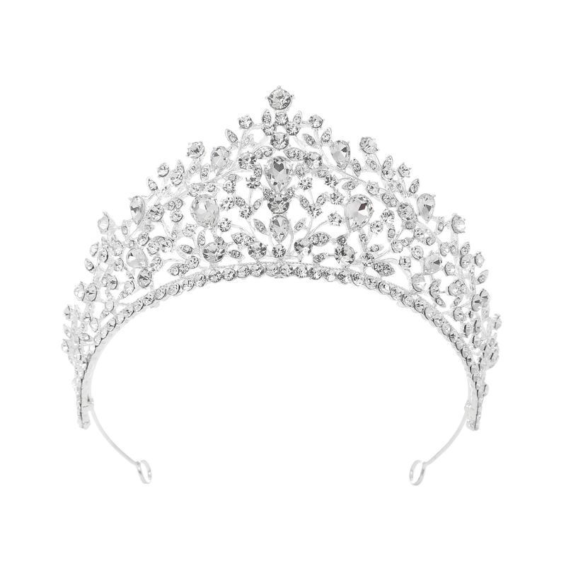 Luxury new bridal crown queen dress crown hand-set rhinestone tiara wedding dress hair accessories_voghion.com
