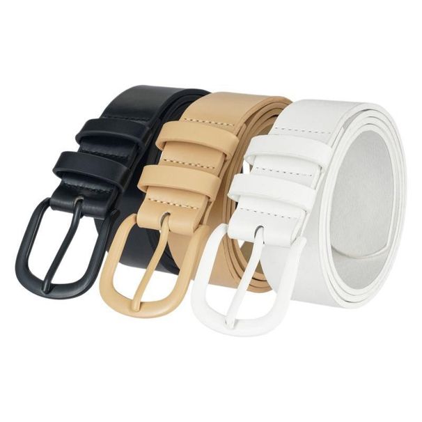 Women's Simple Imitation Leather Jeans With Belts Belts Women's Versatile High End Decorative Belts_voghion.com