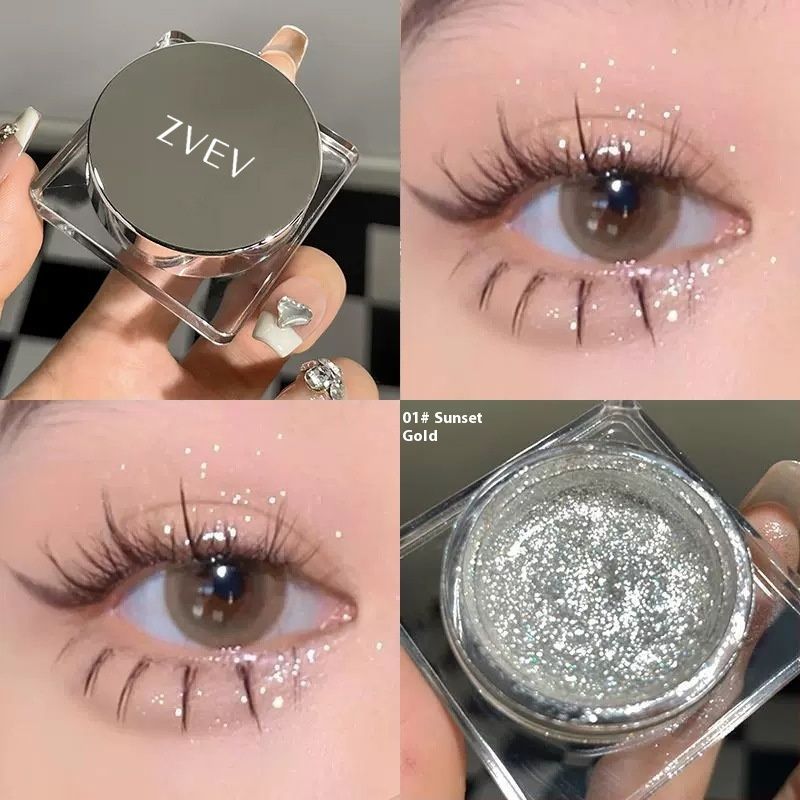 Zvev Flash Drill Polarisierter Lidschatten explodiert und bricht Niulang, um flüssigen, hochglänzenden, feinen Blitz-Lidschatten mit Metallgefühl aufzuhellen_voghion.com