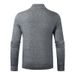 Maglione a mezza zip in maglia a nido d'ape - Pullover termico a maniche lunghe da uomo, elegante top casual con scollo rotondo per strati invernali (beige, grigio chiaro, verde, blu)_voghion.com