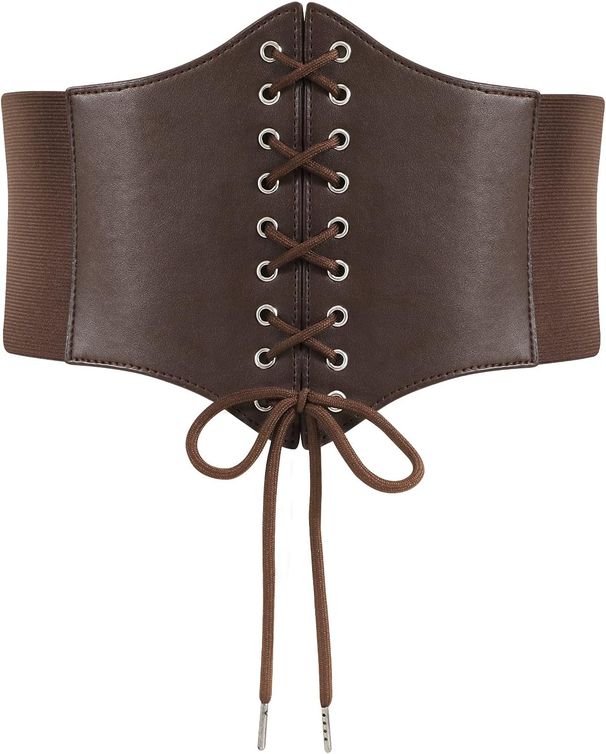Ceinture serre-taille nouée Werforu, corset noir à lacets pour femme, ceinture élastique pour Halloween_voghion.com