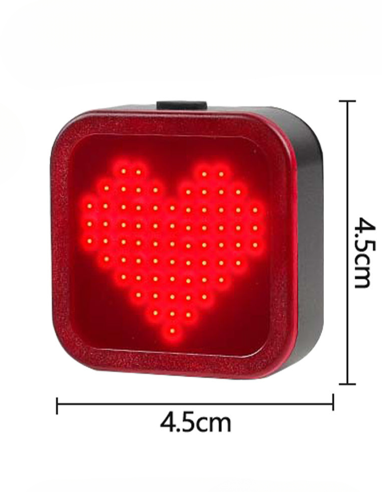 Luz trasera de bicicleta nocturna para carretera, recargable, con sensor inteligente, creativa, para bicicleta de montaña_voghion.com