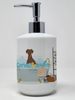 Natural Ear Red and Tan Doberman Pinscher Ceramic Soap Dispenser Hand Soap Dispenser Pump Bottles for Bathroom Kitchen, Empty Refillable Liquid Soap C_voghion.com
