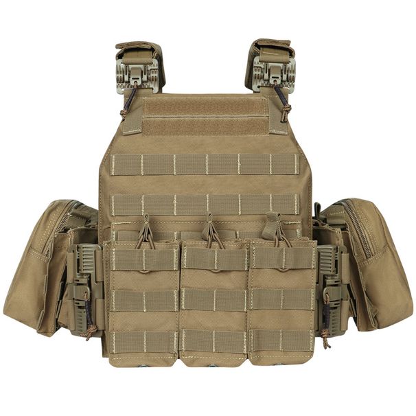 Quick-Release Tactical Vest – Laser-Cut MOLLE-Compatible Military Chest Rig (One Size, 6 Colors)_voghion.com