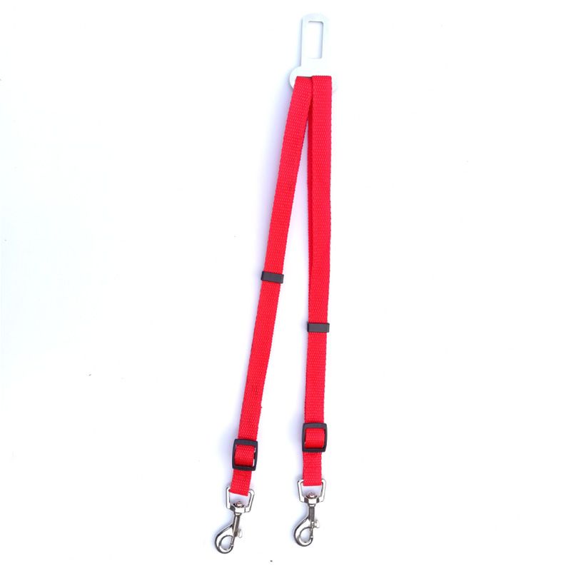 Dual Lead For Two Dogs Adjustable Dog Leash Car Safety Belt_voghion.com