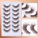 7-Paar-Set braune künstliche Wimpern, dreidimensional und natürlich, weiche Textur, für die Bühne, personalisiert und für den täglichen Gebrauch_voghion.com