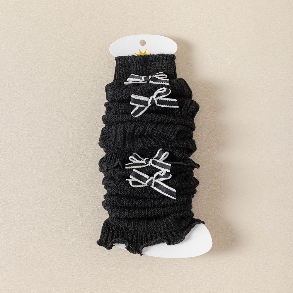 Children's Bow Socks Long Tube Calf Socks Leg Warm Lolita Pile Socks_voghion.com