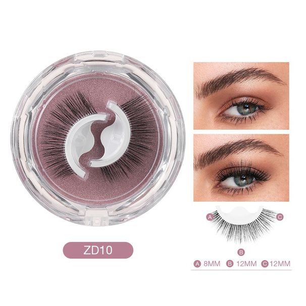 Cílios postiços magnéticos, autoadesivos, reutilizáveis, sem cola, cílios preguiçosos, simulação de ondulação natural, super macios_voghion.com