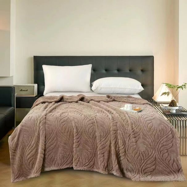 Four Seasons Air Conditioning Sofa Jacquard Flannel Blanket_voghion.com