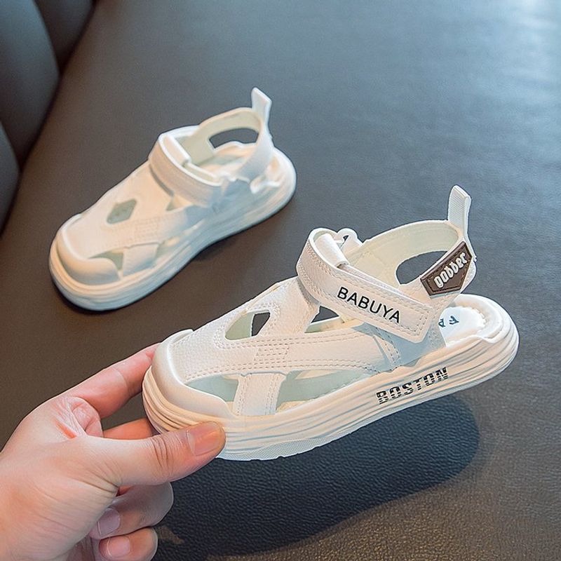 Boys versatile temperament, half wrapped 2024 new summer boys sports sandals, minimalist style_voghion.com