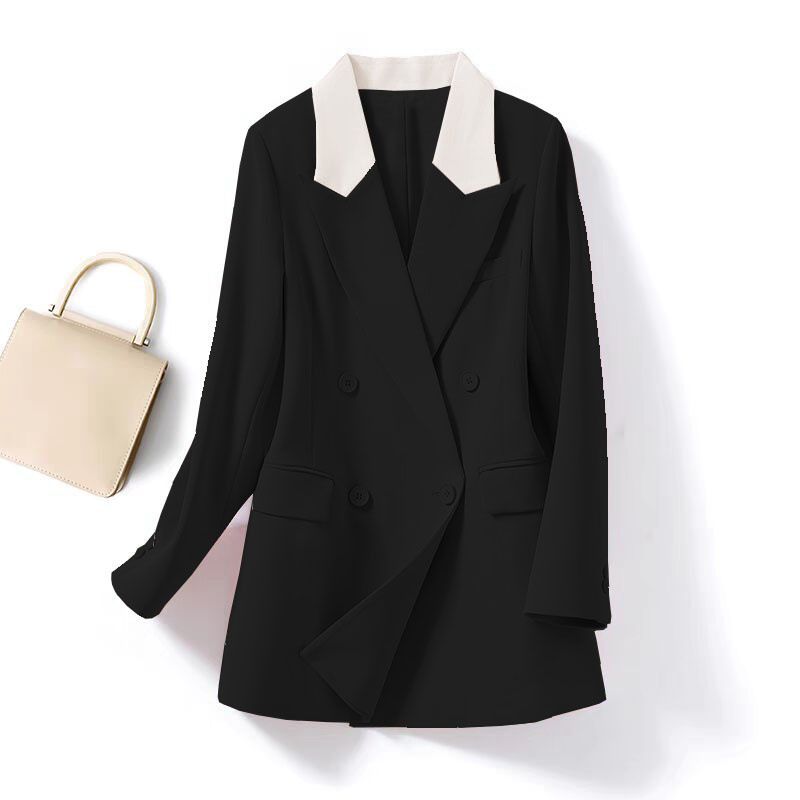 Abbigliamento da donna Nuovo vestito piccolo colorblock Giacca da donna Celebrity British Style Short Suit_voghion.com