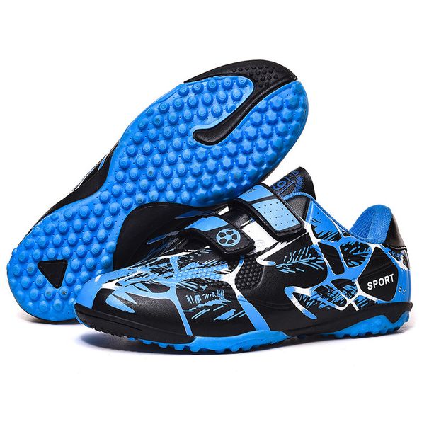 Soccer For Children And Teenagers With Velcro, Elementary School Students' Long Broken Studs, Flat Leather Surface_voghion.com