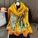 Lijin simulierte Seide, großer Schal, Oberbekleidung für Damen im Frühjahr und Herbst, Winter koreanische Version modisch bedruckt_voghion.com