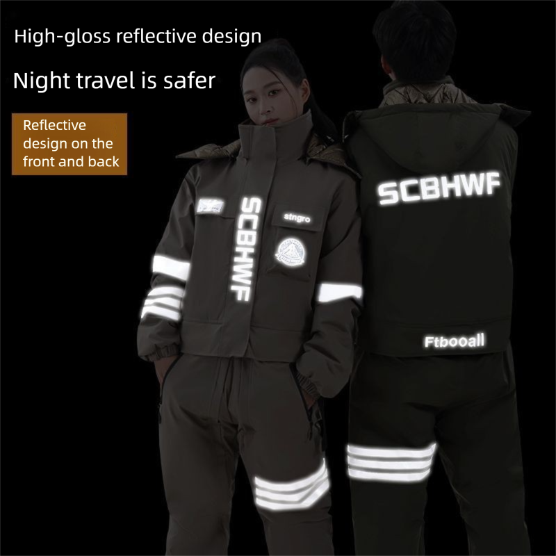 Neuer Outdoor-Skianzug für Damen und Herren: Ein- und Zweiteiler mit Reißverschluss, verdickter Hose_voghion.com