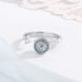 Anello rotante a corpo intero S puro Devil's Eye, anello in argento con apertura regolabile_voghion.com