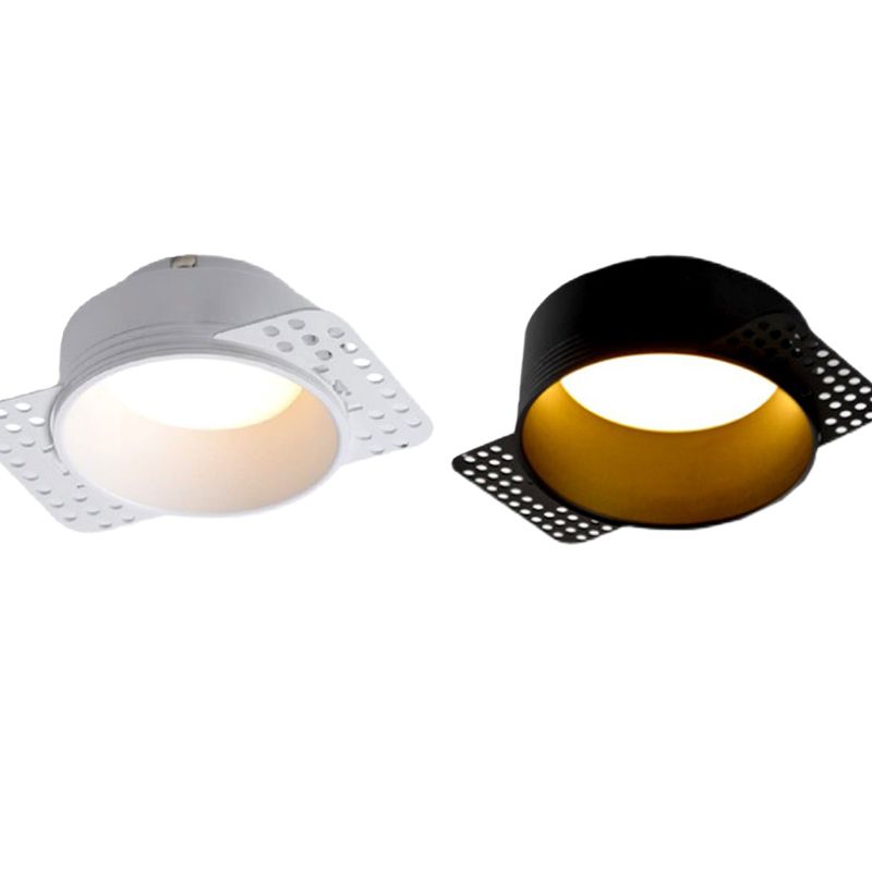 Trimlösa runda dimbara COB LED-downlights 5W 7W 9W 12W exklusiva infällda spotlights för inomhusbruk_voghion.com