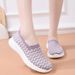 Atmungsaktive Mesh-Schlupfschuhe für Damen – Wander- und Tanz-Sneaker mit dicker Sohle | Leichte, bequeme Freizeitschuhe für Damen (einfaches An- und Ausziehen)_voghion.com