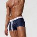 Men's Low-Rise Swim Trunks With Zipper & Drawstring - Secure Back Pocket Anti-Slip Design (Quick-Dry Black/Blue/Navy)_voghion.com