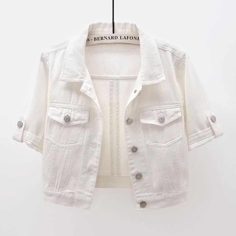 Dnim Jackt Womn Short Slv Jan Jackt Woman Elastic Comfortabl Dnim Coat Chaquta Vaqura Mujr Vst Jans_voghion.com