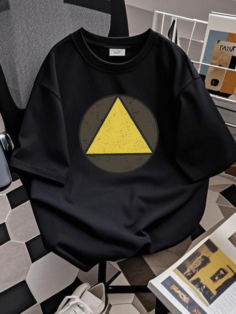 Maglietta con triangolo e cerchio, David Legion Haller, simbolo, logo, segno, giochi, abbigliamento da designer, top elasticizzato per l'uso quotidiano, versatile, leggermente_voghion.com