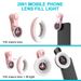 15X Ro per telefono cellulare selfie Live Lamp Camera Lens con LED Ring Flash Smartphone Fill Light Universale_voghion.com