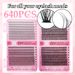 CMAYOME 640 Pcs DIY Cluster Eyelashes Extensions - 8-18mm Natural Wispy D-Curl False Lashes, Cruelty-Free Fiber_voghion.com