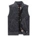 Men's Sweater Vest With Patterned Zipper And Fleece Thickened Knit Vest Baseball Collar Sleeveless Casual Coat For Men_voghion.com