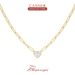 Moda CANNER Collana di cristallo d'amore per le donne Sterg Sier Catena con graffetta Pendente Zirconia Bianco Gioielli raffinati Tendenza 2024_voghion.com