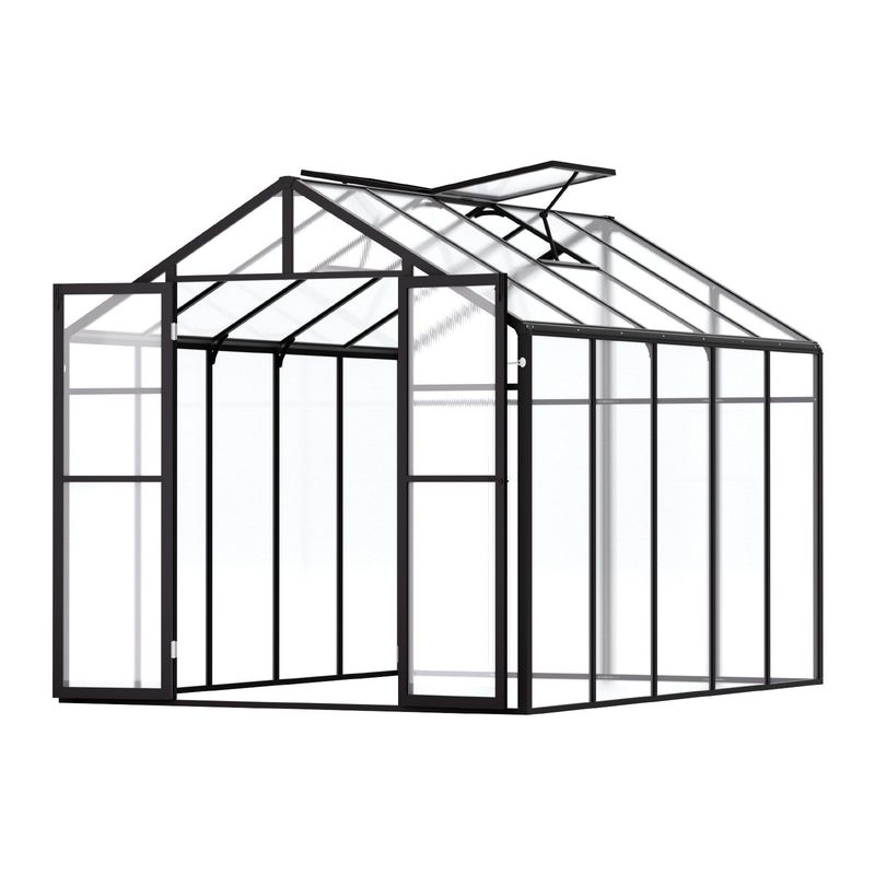 VEVOR Polycarbonate Greenhouse 8 X 10 Ft Outdoor Walk-in Greenhouse For Garden_voghion.com