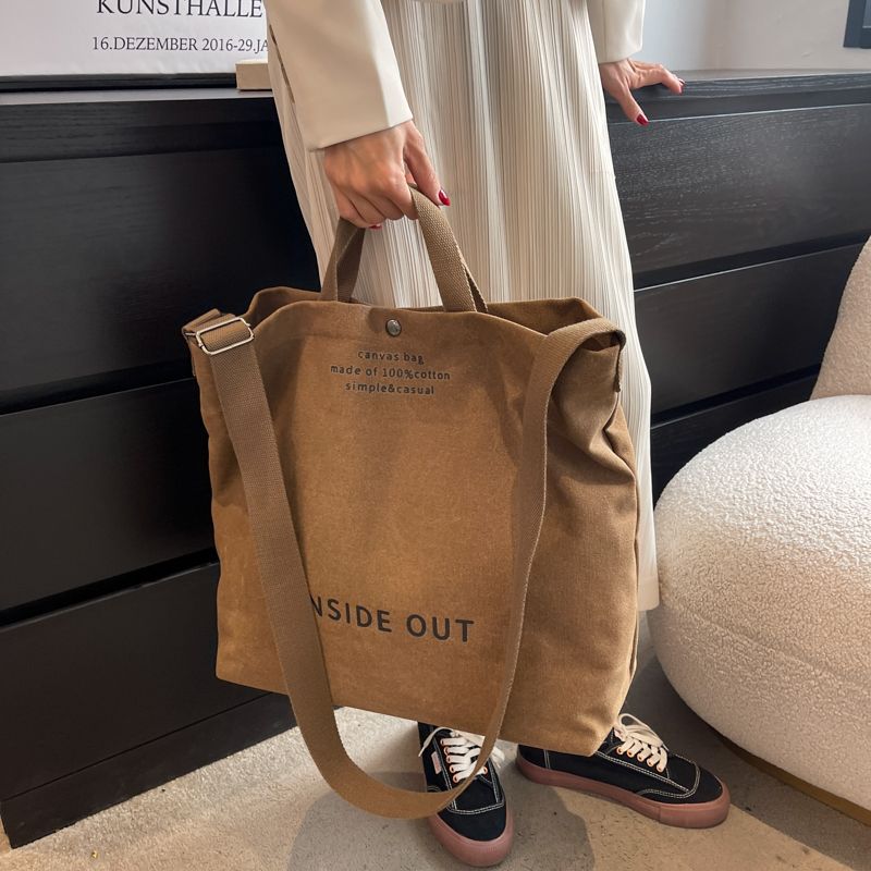 Borsa da lavoro a tracolla casual da donna in tela Borsa da lavoro a tracolla di grande capacità Borsa a tracolla multifunzionale per lo shopping grande_voghion.com