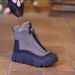 Front Zipper Thick Sole Martin 2024 Winter Snow Cotton For Women With Fleece Lining Warm New Short Boots Versatile_voghion.com