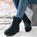 2025 Ciepłe śniegowce damskie do połowy łydki z rzepem, wodoodporne, antypoślizgowe buty outdoorowe, gruba bawełna północno-wschodnia_voghion.com